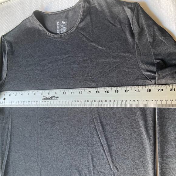 Blue Star Men’s Long Sleeve T-shirt size M, Solid Gray - Picture 3 of 7